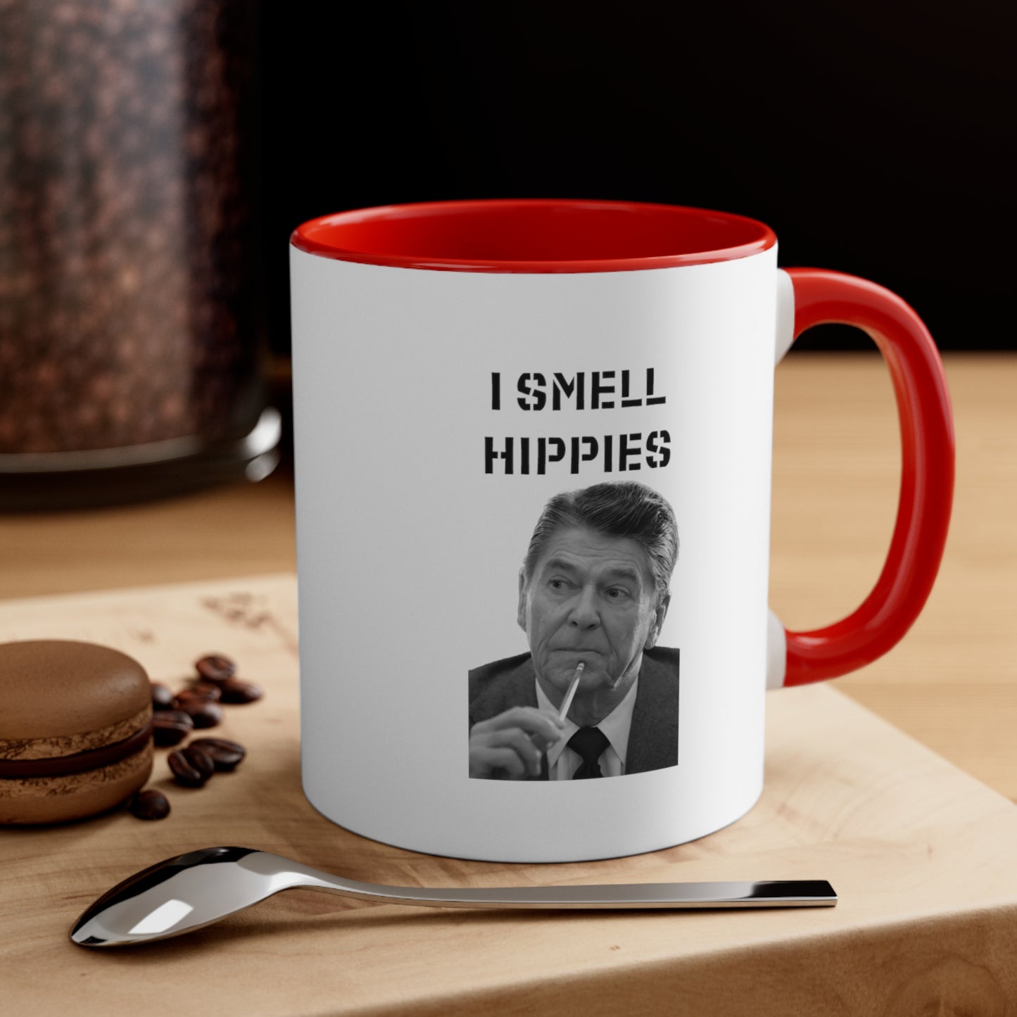 Ronald Reagan I Smell Hippies Mug