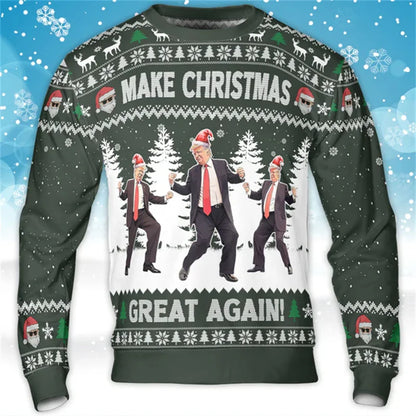 Make Christmas Great Again Trump Dance Sweatshirt