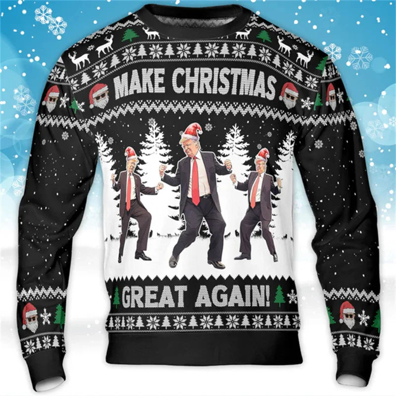 Make Christmas Great Again Trump Dance Sweatshirt