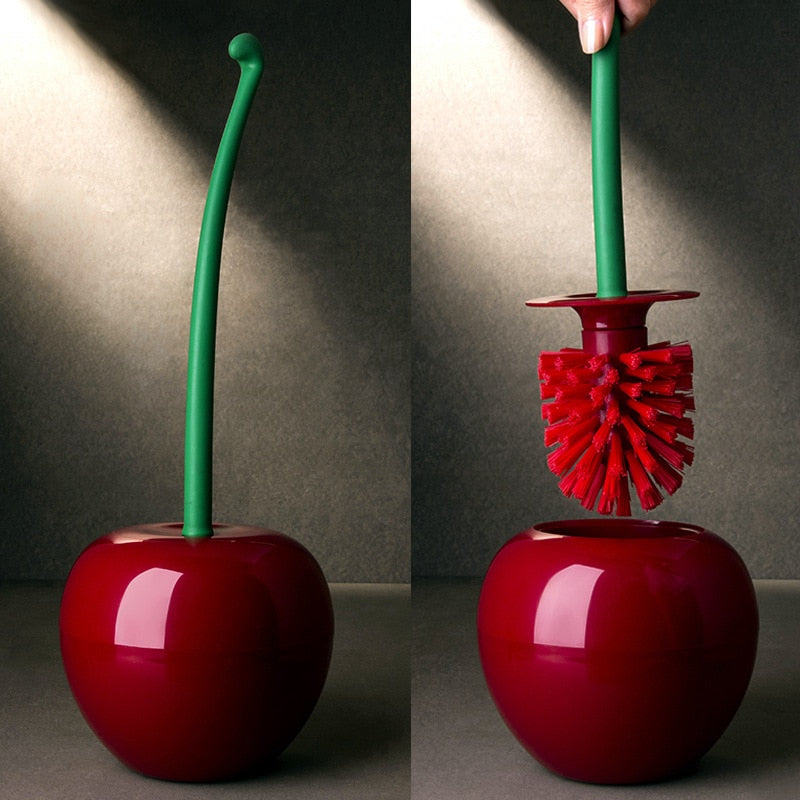 Cherry Toilet Brush Set