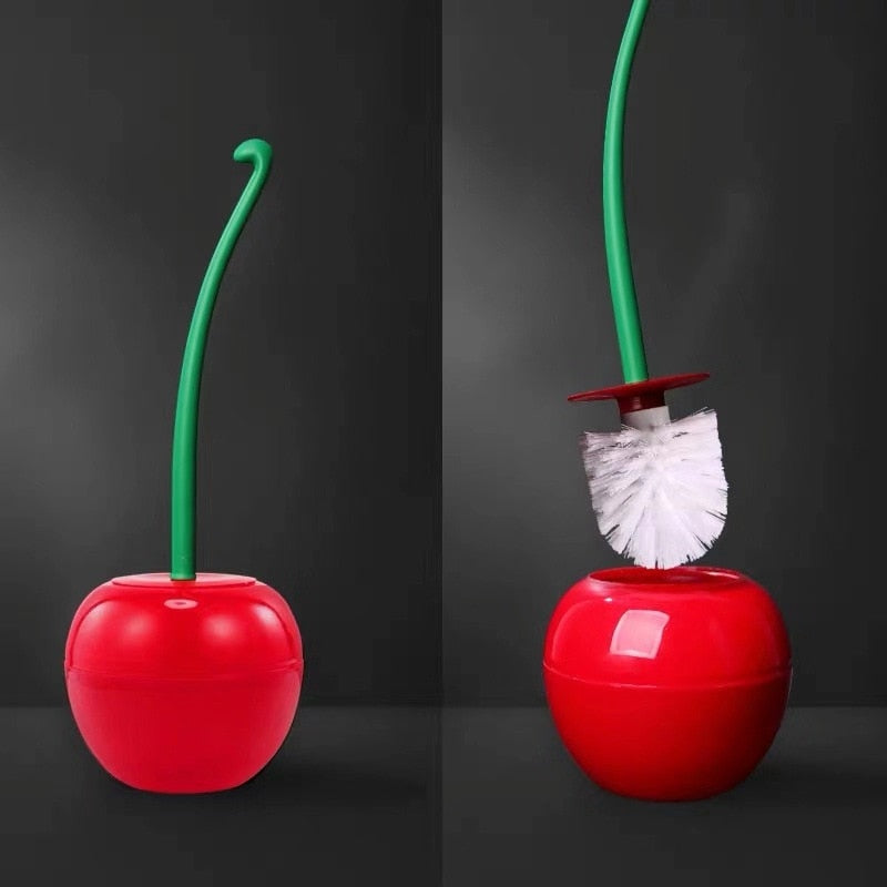 Cherry Toilet Brush Set